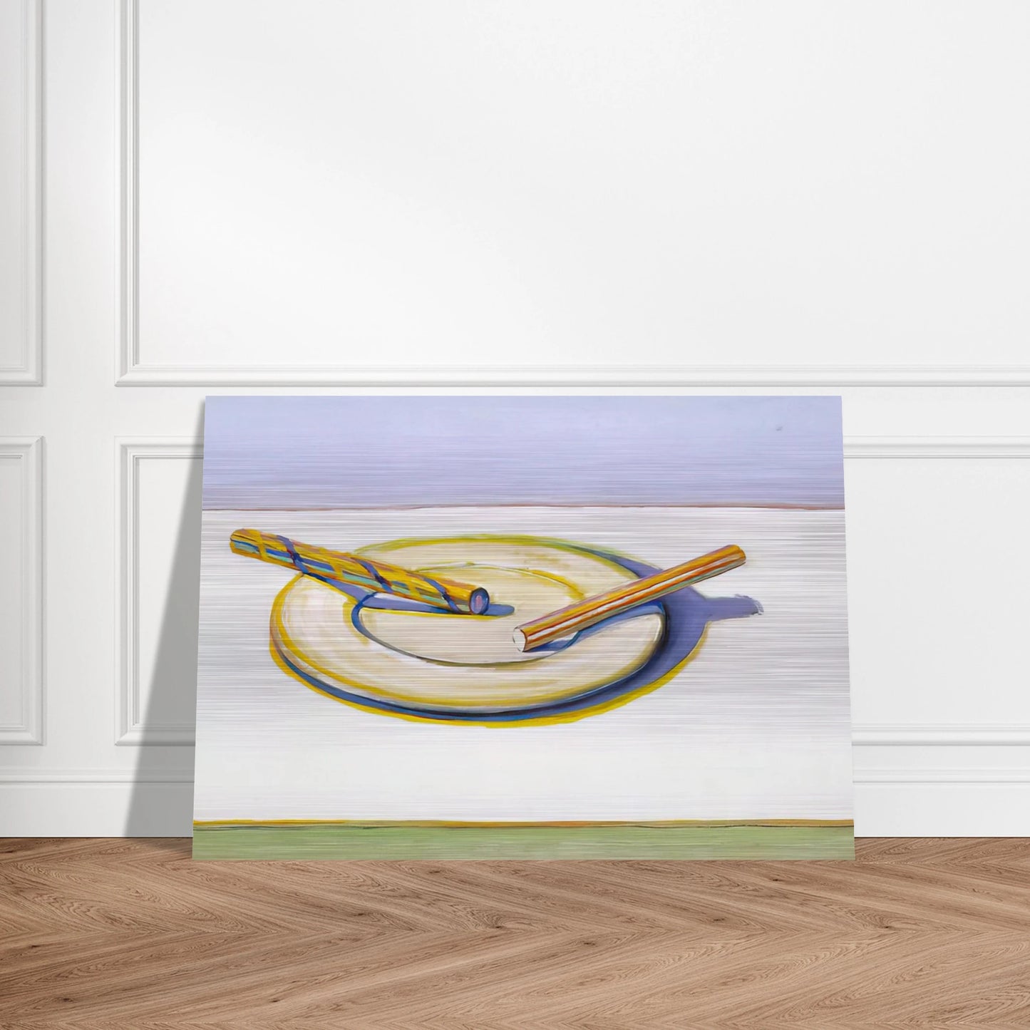 Two Candy Sticks - 2004 - Wayne Thiebaud Brushed Aluminum Print - 70x100 cm / 28x40 inches | Wayne Thiebaud Aluminum Print | Wayne Thiebaud Prints