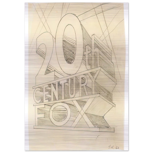 TRADEMARK STUDY 3 1962 - Edward Ruscha Brushed Aluminum Print - 70x100 cm / 28x40 inches | Edward Ruscha Aluminum Print | Edward Ruscha Prints