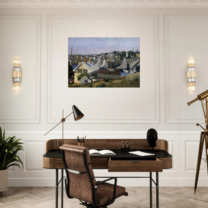 Gloucester Harbor - Edward Hopper Brushed Aluminum Print - 70x100 cm / 28x40 inches | Edward Hopper Aluminum Print | Edward Hopper Prints
