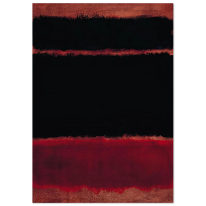 Mark Rothko - Black in Deep Red - 1957 Wall Art - 21x29.7 cm / 8x12" - Premium Wooden Framed Poster With Fine Art Paper-canvas - Wood frame