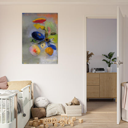 FLOWERS 3 - Odilon Redon Brushed Aluminum Print - 70x100 cm / 28x40 inches | Odilon Redon Aluminum Print | Odilon Redon Prints
