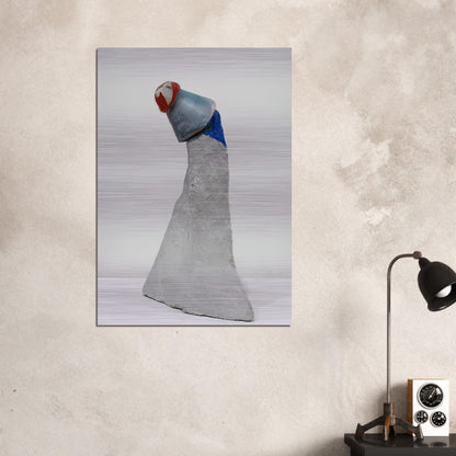 THE CLOWN 1947 - Kurt Schwitters Brushed Aluminum Print - 70x100 cm / 28x40 inches | Kurt Schwitters Aluminum Print | Kurt Schwitters Prints