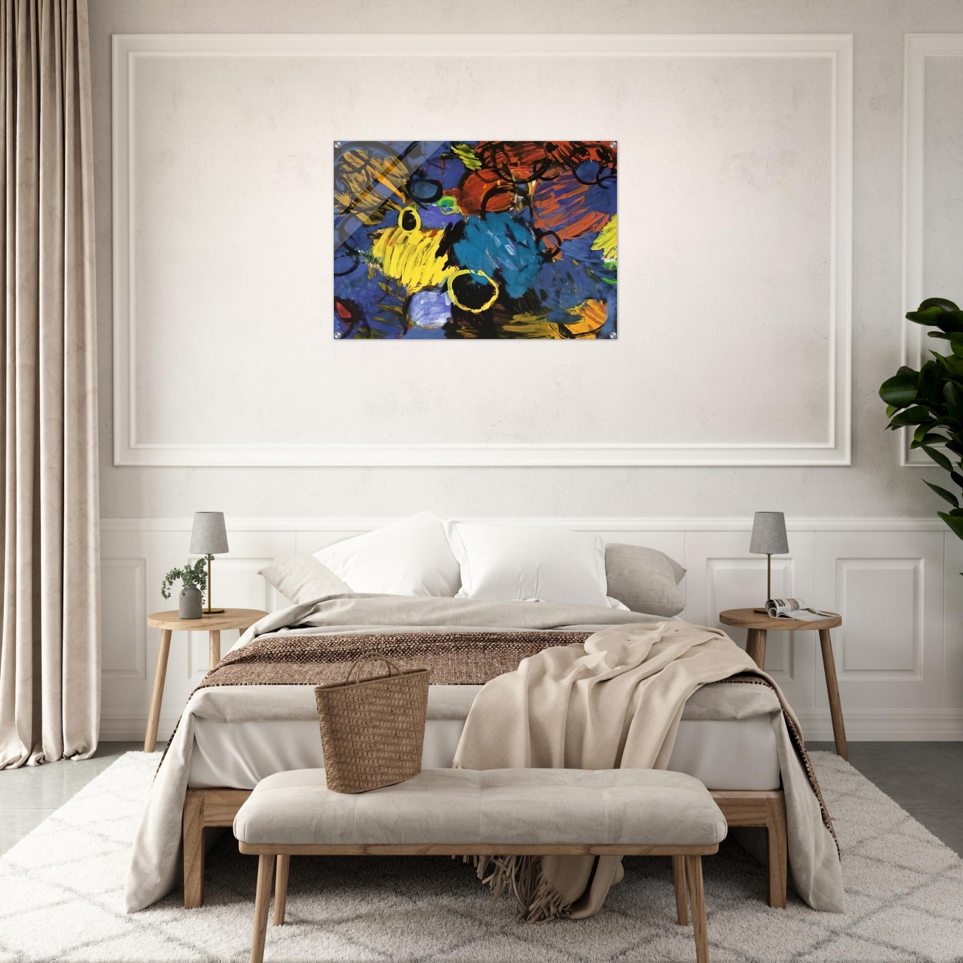 Motion - 1962 - Ernst Wilhelm Nay Acrylic Print - 70x100 cm / 28x40″ inches | Ernst Wilhelm Nay Wall Art | Ernst Wilhelm Nay Prints