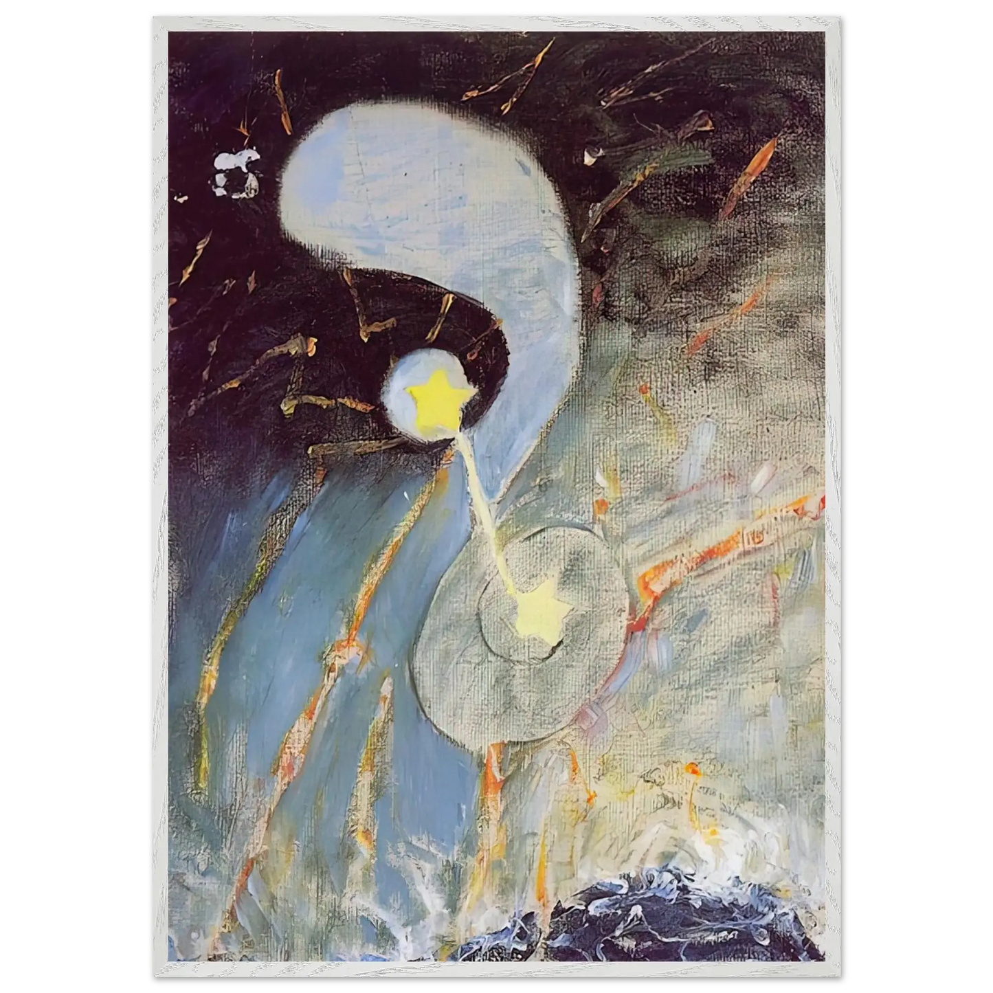 Hilma af Klint - CHAOS NR 2 1906 Wall art - A3 (29.7 x 42  cm) - Premium Wooden Framed Poster With Fine Art Paper - White frame