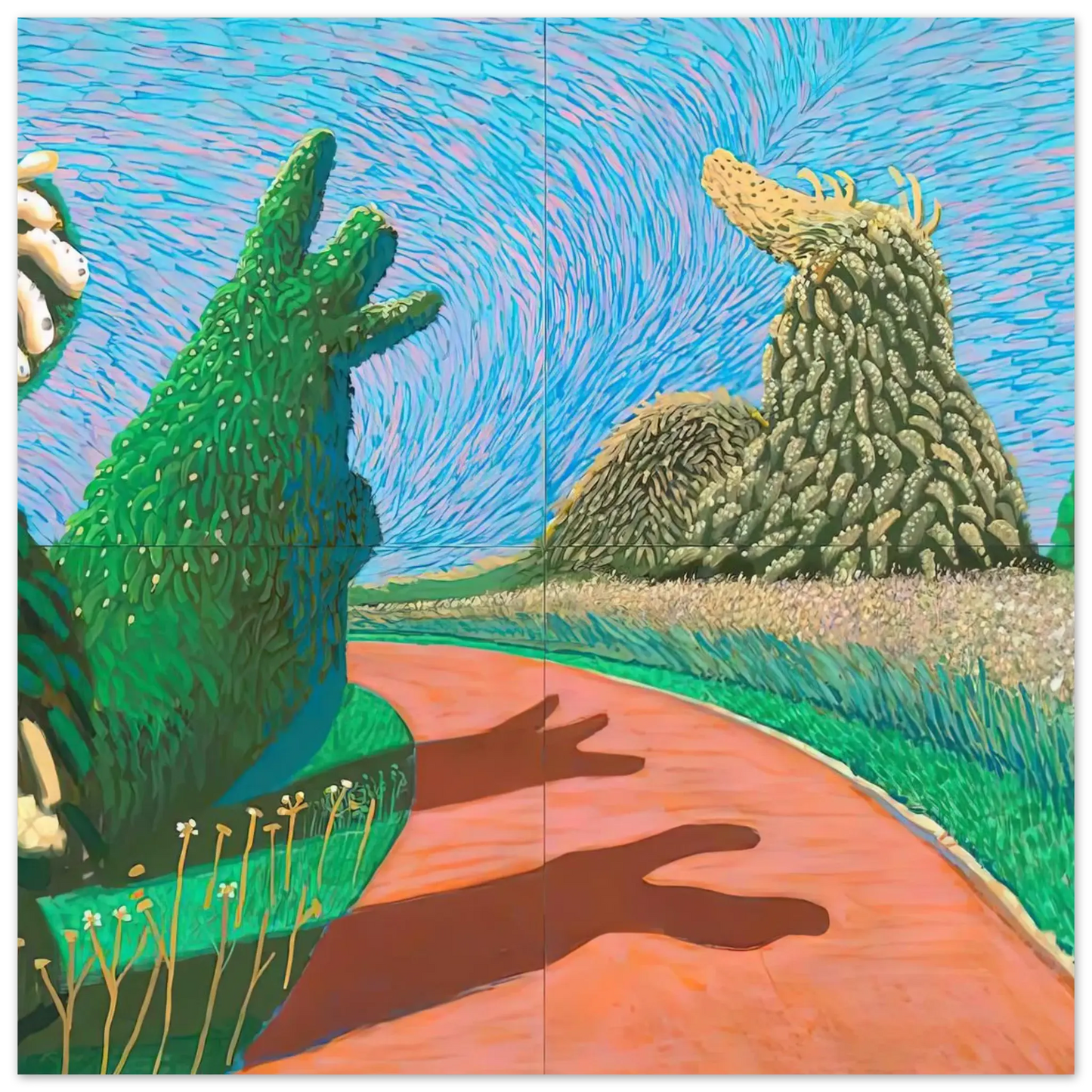 David Hockney - David Hockney Wall art - 20x25 cm / 8x10 Inches - Premium Wooden Framed Poster With Fine Art Paper - Wood frame