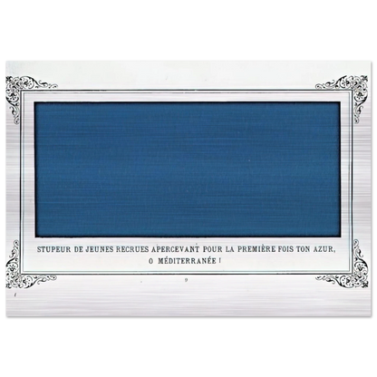 The Awe of Navy Recruits Seeing for the First Time Your Blue, O Mediterranean Sea! - Alphonse Allais Brushed Aluminum Print - 70x100 cm / 28x40 inches | Alphonse Allais Aluminum Print | Alphonse Allais Prints