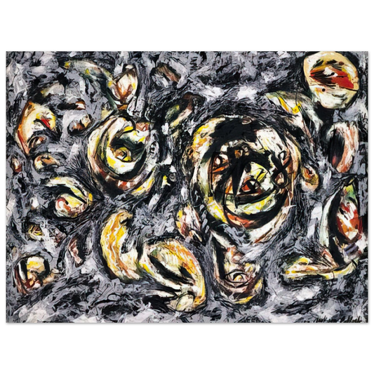 Jackson Pollock - OCEAN GREYNESS 1953  75x100 cm / 30x40inches Fine Art Poster