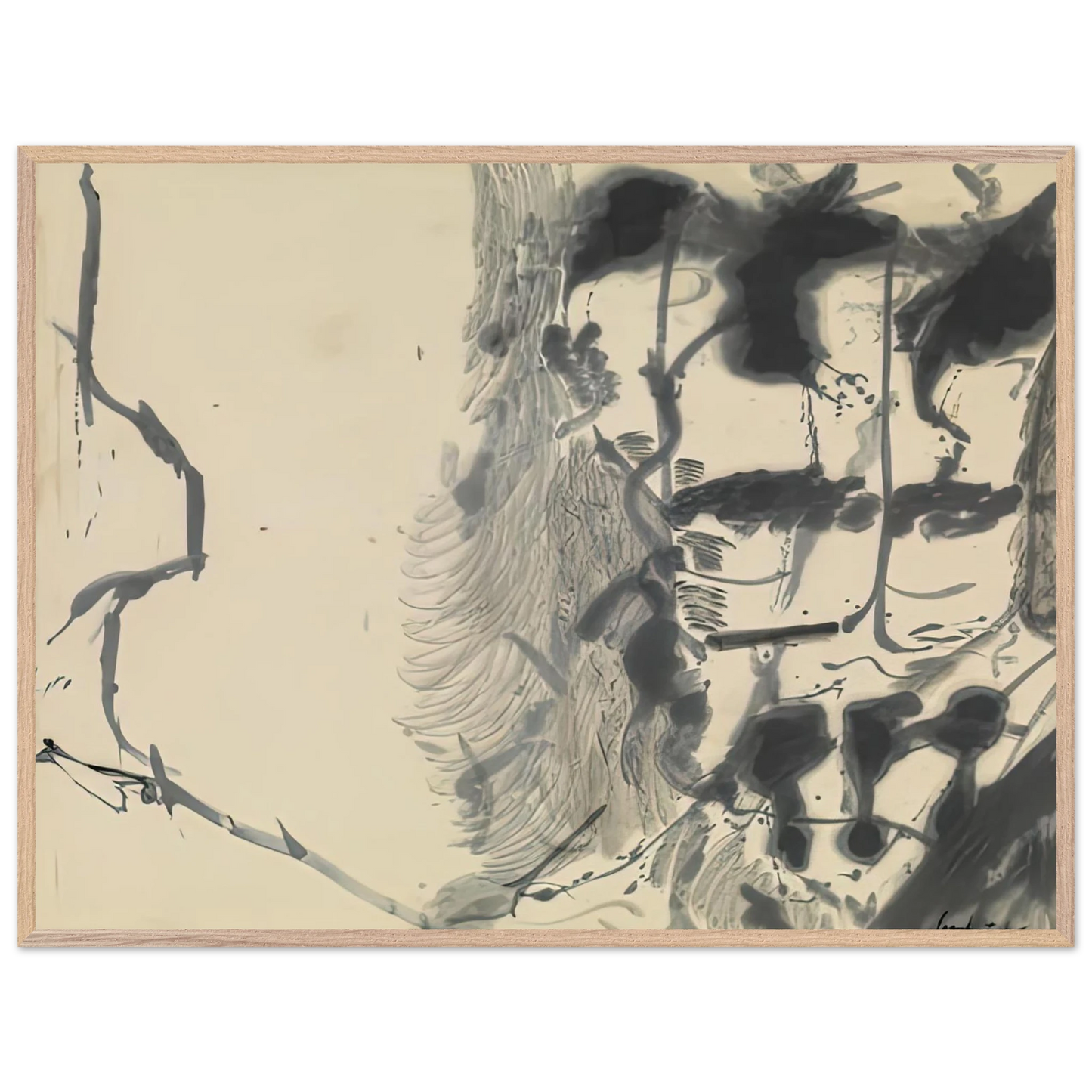 Helen Frankenthaler - New York Bamboo, 1957- Wall Art - 60x80 cm / 24x32 inches - Fine Art Poster-canvas - -