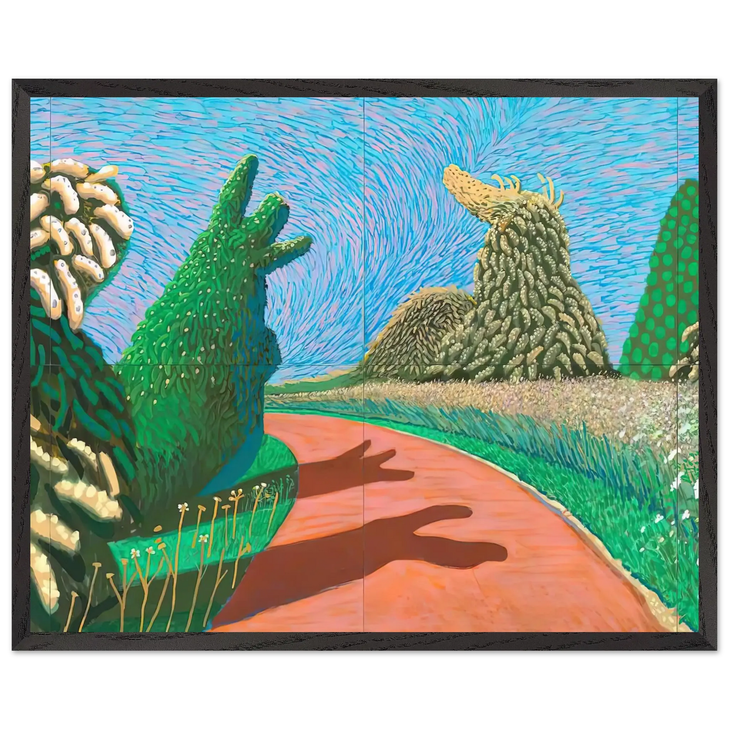 David Hockney - David Hockney Wall art - 21x29.7 cm / 8x12" - Premium Wooden Framed Poster With Fine Art Paper - Wood frame