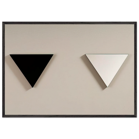 MIRROR OBJECT 1973 - Blinky Palermo 70x100 cm / 28x40 inches Framed Art Print – Black Wooden Frame