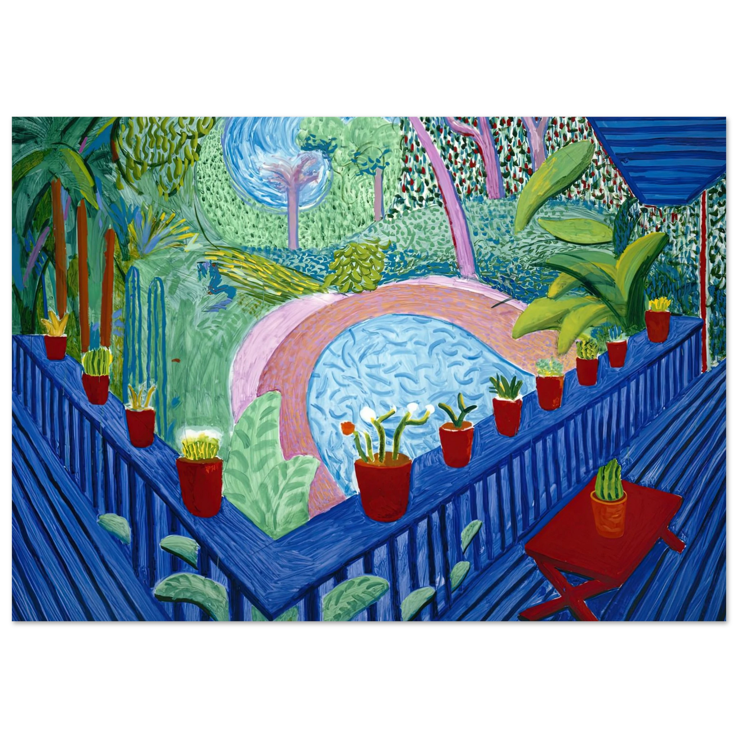 David Hockney - David Hockney Wall art - 15x20 cm / 6x8 inches - Premium Wooden Framed Poster With Fine Art Paper-canvas - Black frame