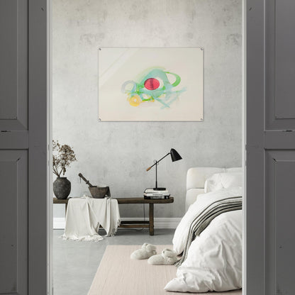UNTITLED RED GREEN YELLOW AND BLUE - Luis Feito Acrylic Print - 70x100 cm / 28x40″ inches