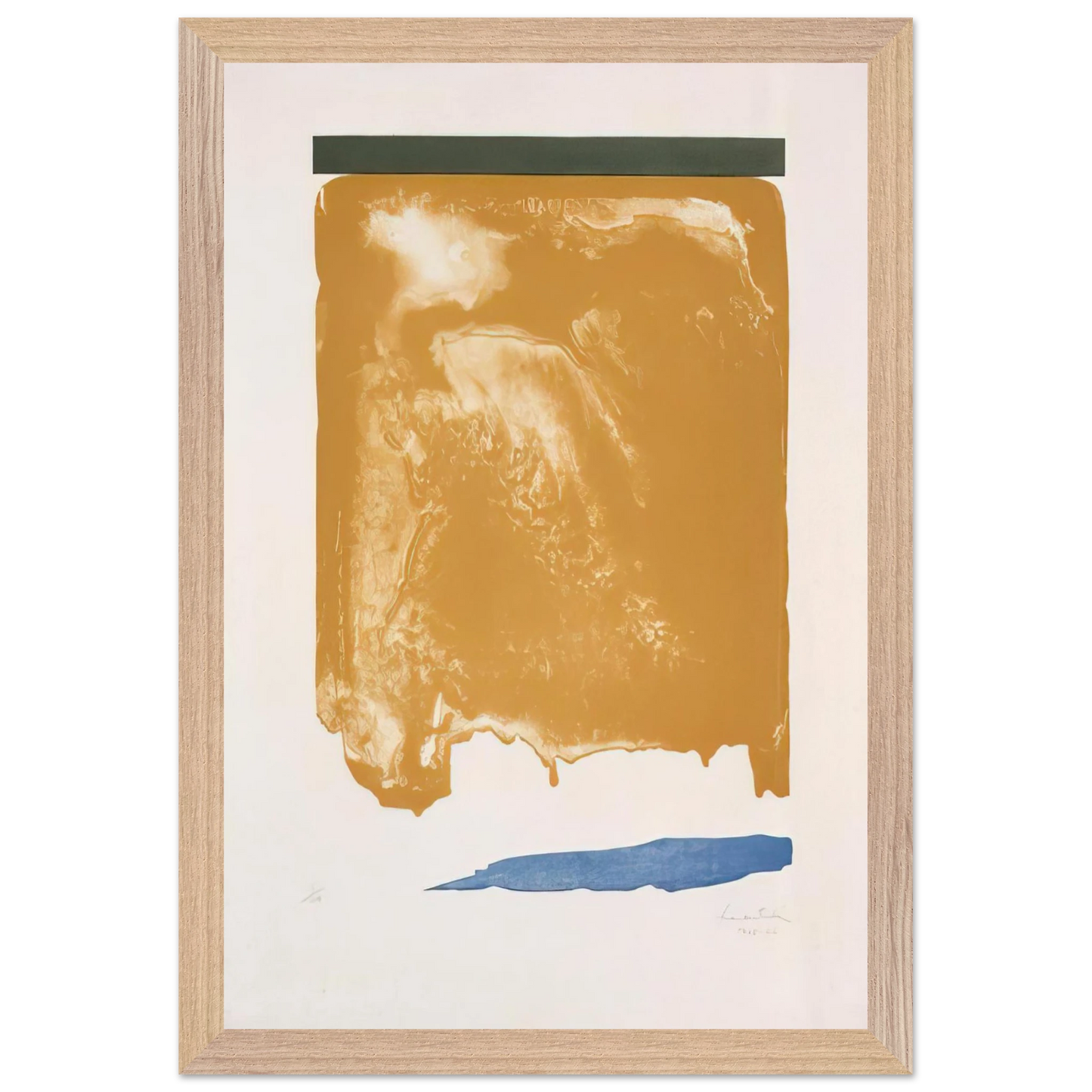 Helen Frankenthaler - Persian Garden - 1966 Wall art - A1 (59.4 x 84.1  cm) - Premium Wooden Framed Poster With Fine Art Paper-canvas - Wood frame