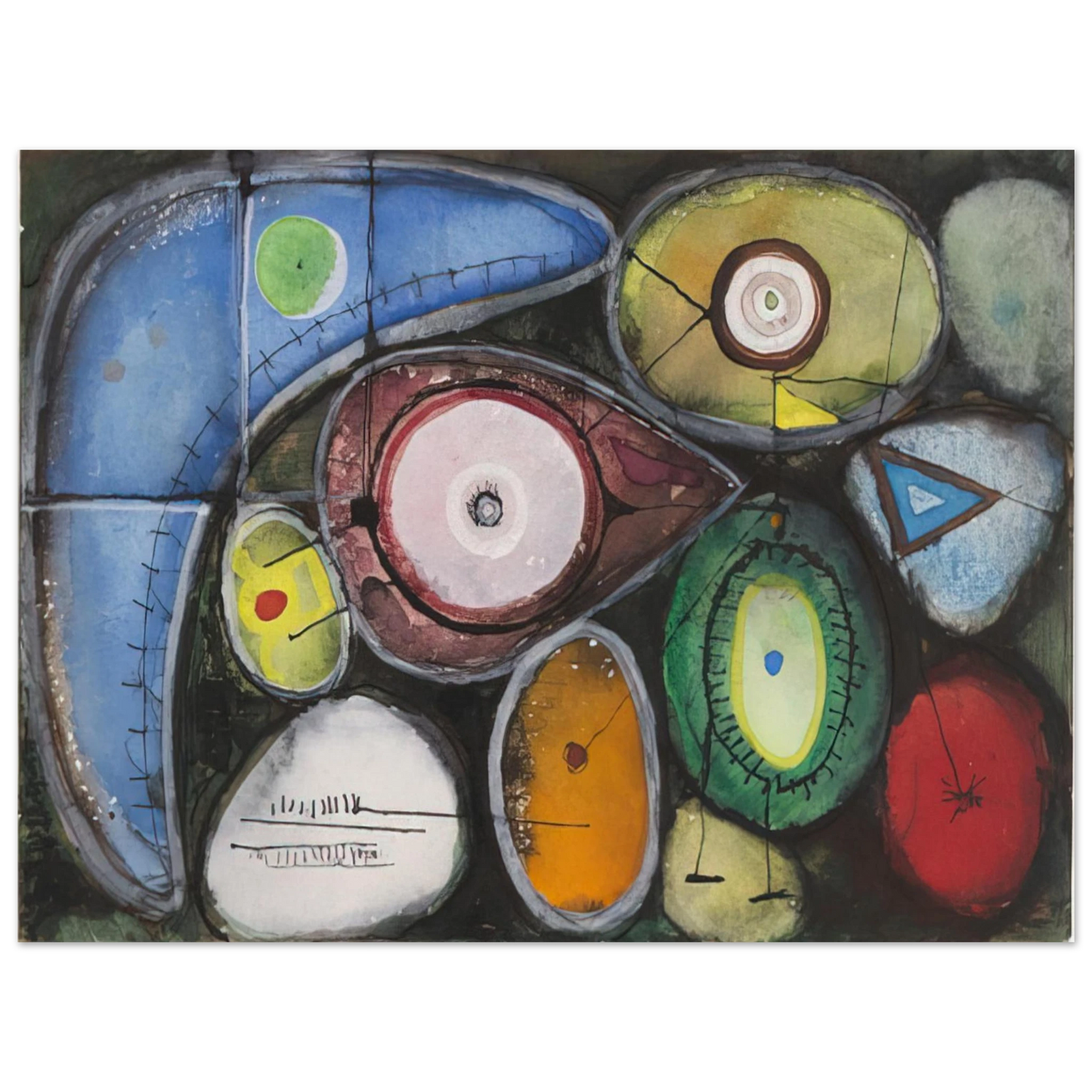 Richard Pousette-Dart - Untitled  75x100 cm / 30x40inches Fine Art Poster