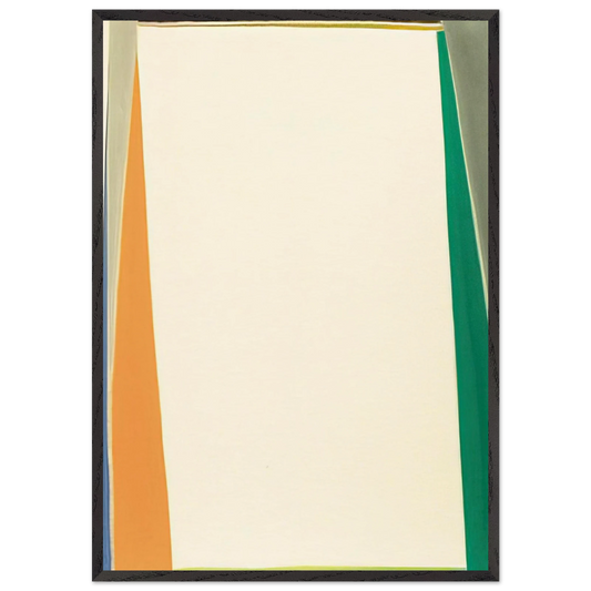 Open White Center - 1974 - Larry Zox 70x100 cm / 28x40 inches Framed Art Print – Black Wooden Frame