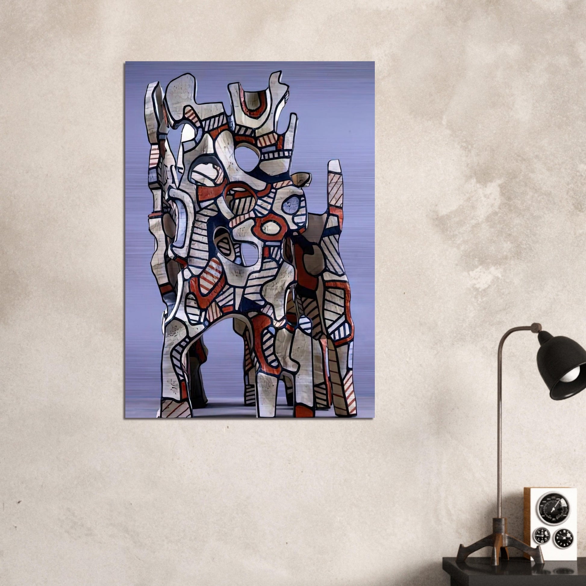 THE COSMORAMA IV - Jean Dubuffet Brushed Aluminum Print - 70x100 cm / 28x40 inches | Jean Dubuffet Aluminum Print | Jean Dubuffet Prints