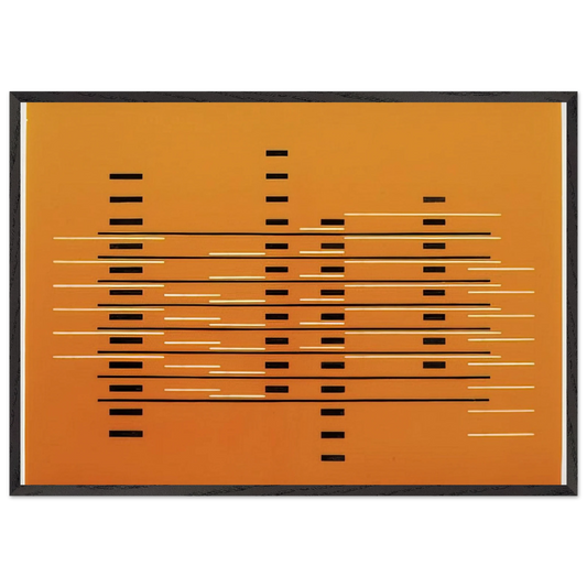 FRONTAL 1927 - Josef Albers 70x100 cm / 28x40 inches Framed Art Print – Black Wooden Frame