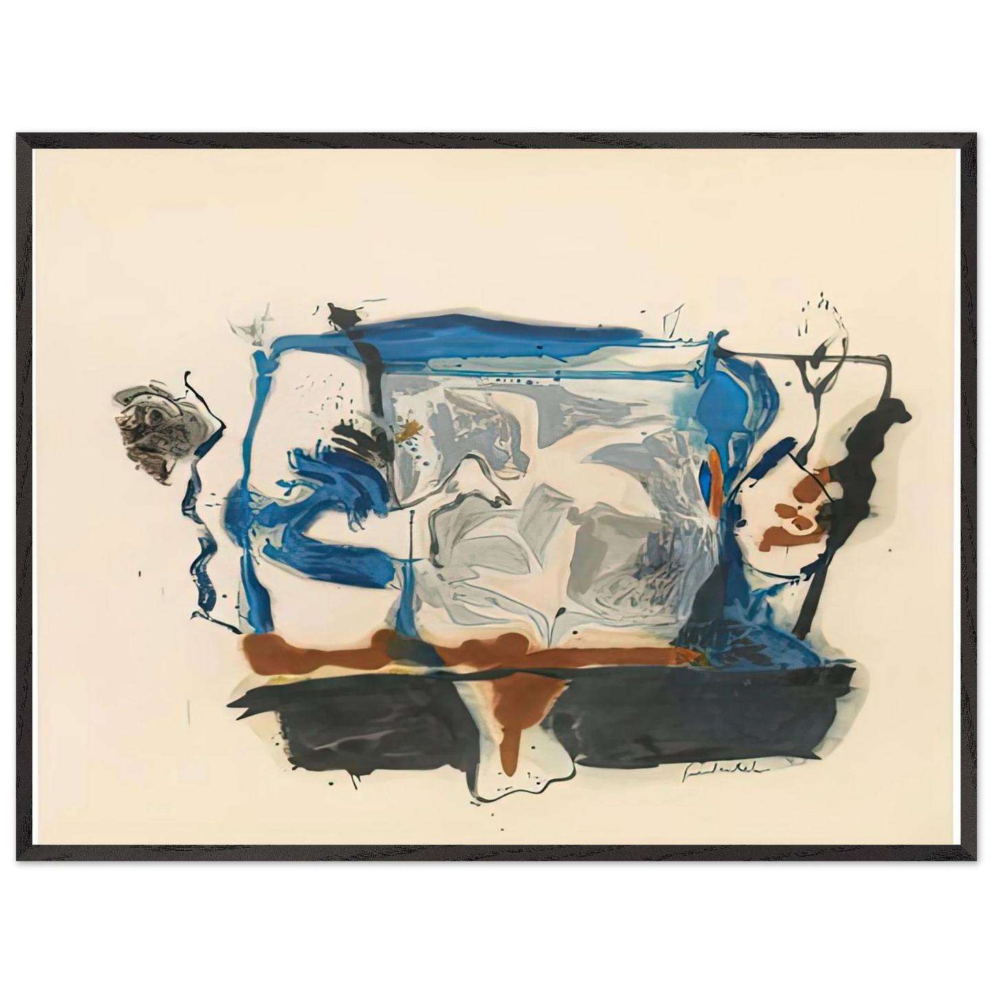 Helen Frankenthaler - Swan Lake II, 1961- Wall Art - 30x40 cm / 12x16 inches - Fine Art Poster-canvas - -