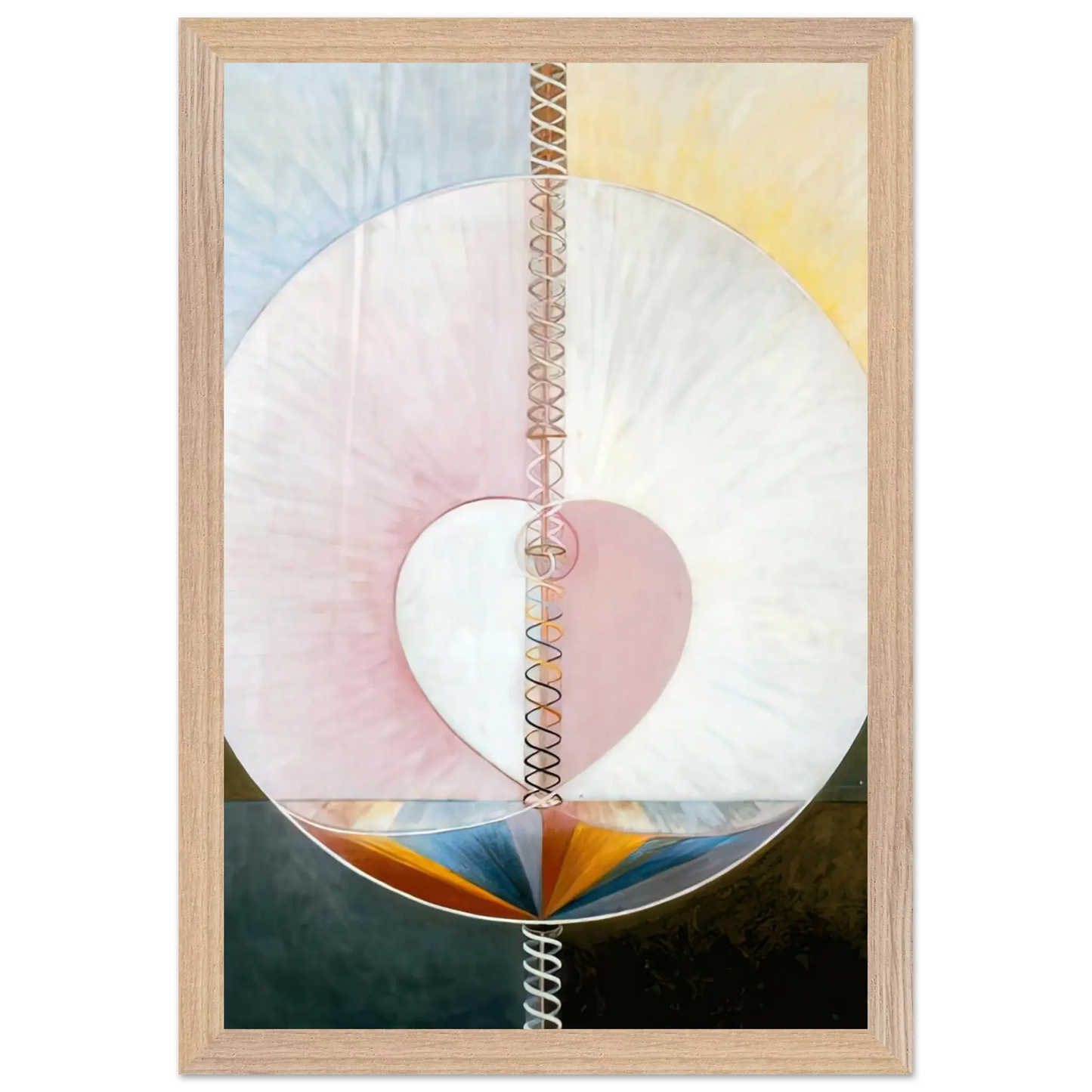 Hilma af Klint - WHAT A HUMAN BEING IS 1910 Wall art - 27x35 cm / 11x14 Inches - Premium Wooden Framed Poster With Fine Art Paper - Black frame