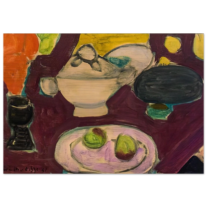 STILL LIFE 1941 - Henri Matisse Brushed Aluminum Print - 70x100 cm / 28x40 inches | Henri Matisse Aluminum Print | Henri Matisse Prints