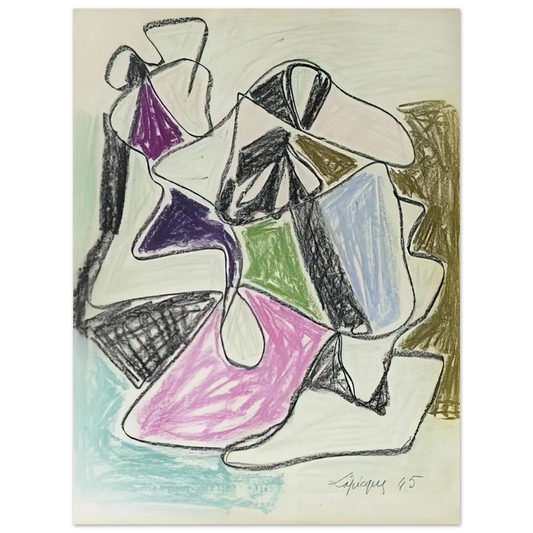Charles Lapicque - La Rencontre - 1945  75x100 cm / 30x40inches Fine Art Poster