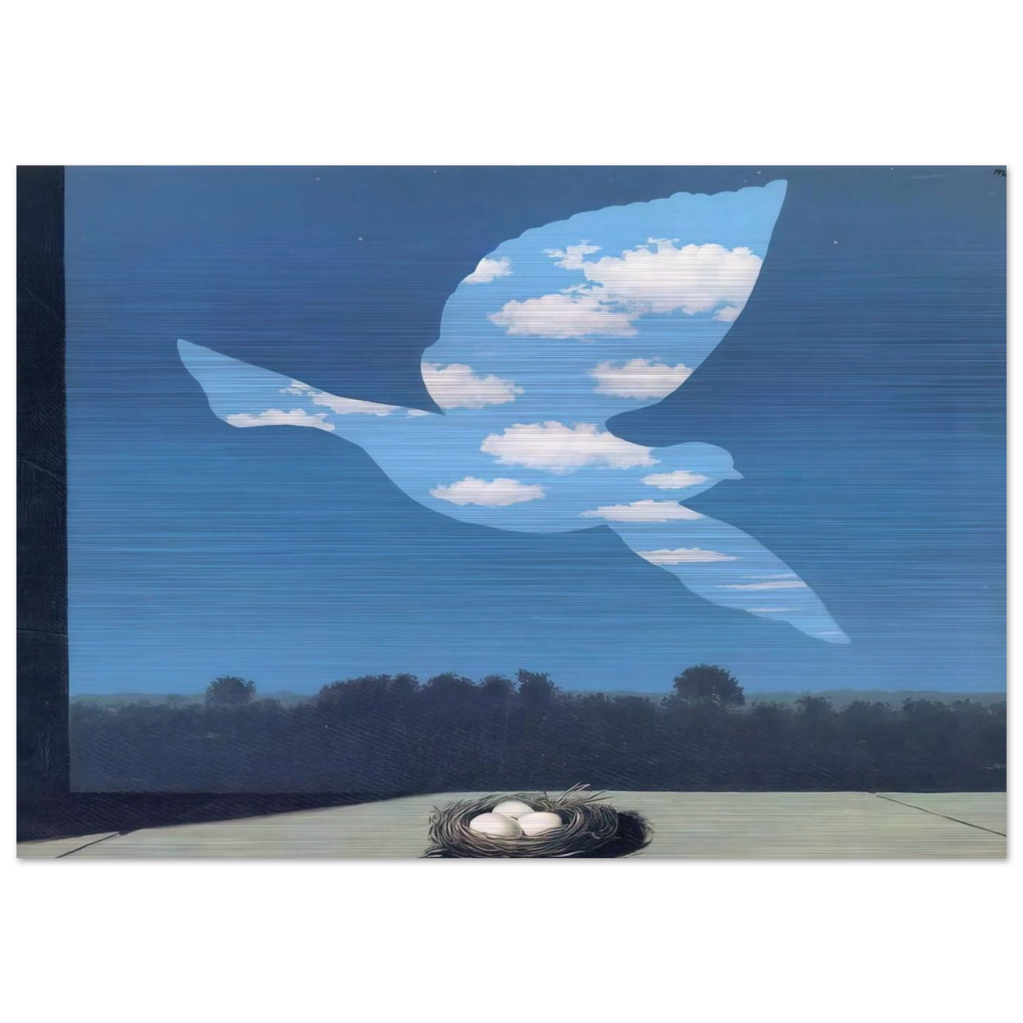 THE RETURN 1940 - Rene Magritte Brushed Aluminum Print - 70x100 cm / 28x40 inches | Rene Magritte Aluminum Print | Rene Magritte Prints