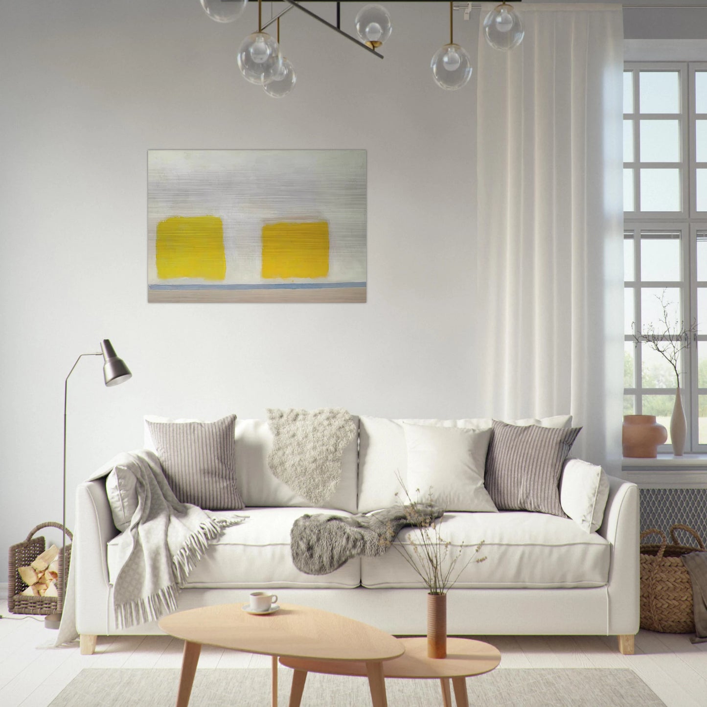 Twin Sun-Box - 1965 - Theodoros Stamos Brushed Aluminum Print - 70x100 cm / 28x40 inches | Theodoros Stamos Aluminum Print | Theodoros Stamos Prints