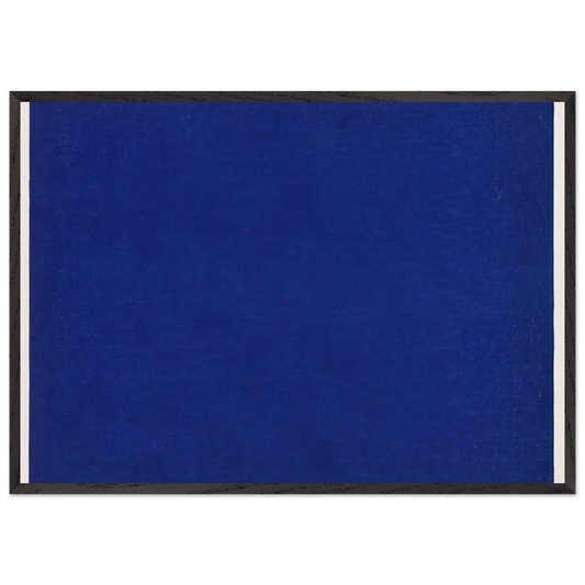 Blue from the series Line Form Color - Ellsworth Kelly 70x100 cm / 28x40 inches Framed Art Print – Black Wooden Frame
