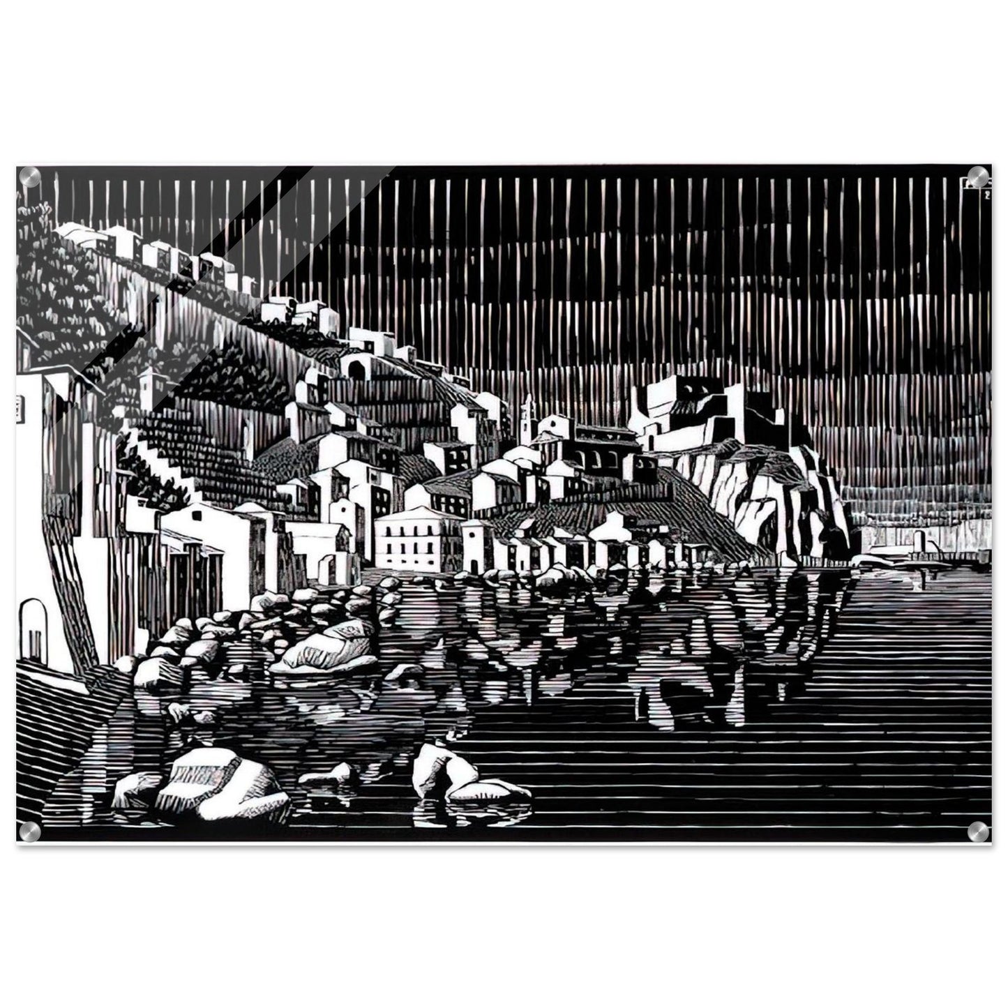 SCILLA CALABRIA FEBRUARY 1931 1931 - MC Escher Acrylic Print - 70x100 cm / 28x40″ inches | Maurits Cornelis Escher Prints