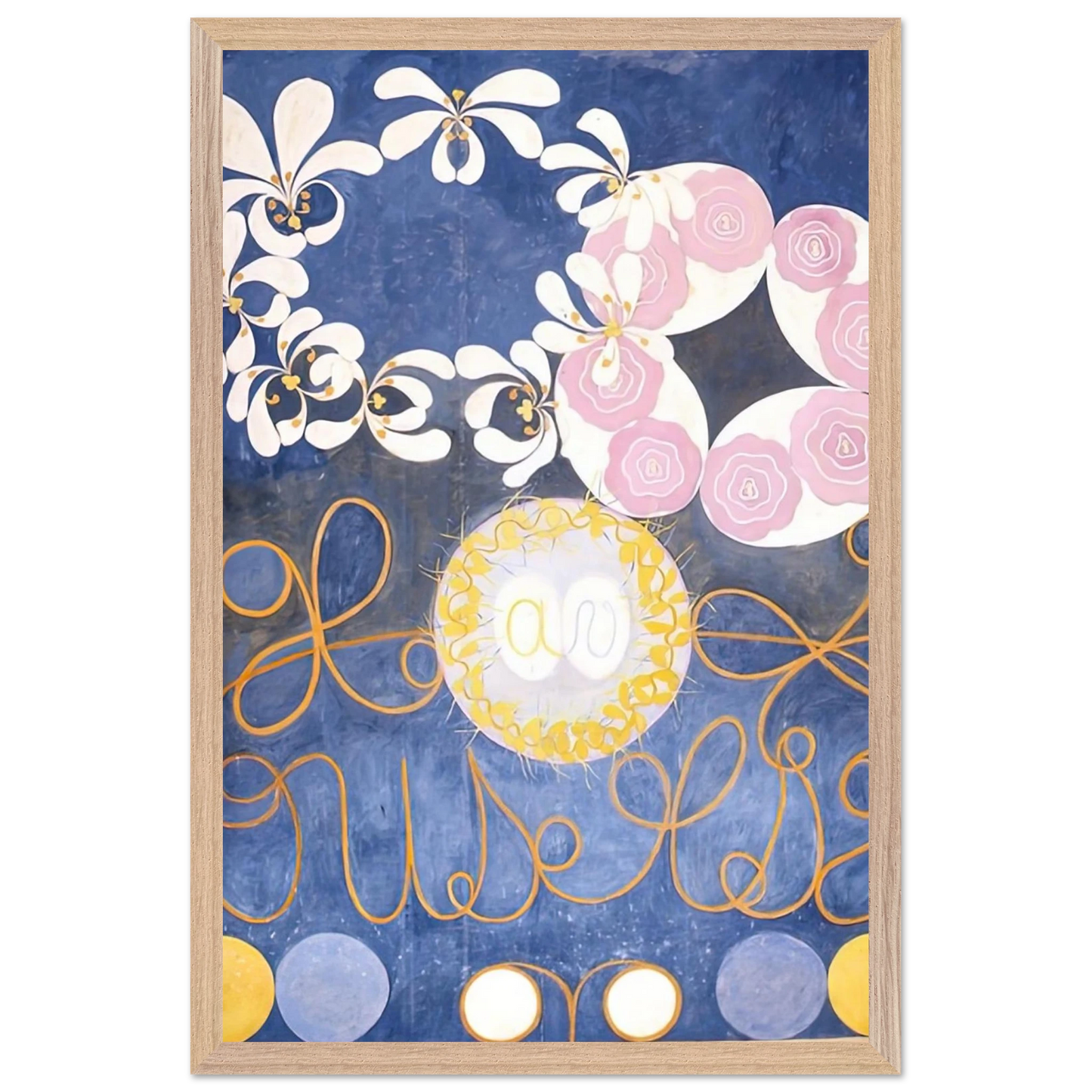 Hilma af Klint - THE TEN LARGEST 1907 Wall art - A2 (42 x 59.4  cm) - Premium Wooden Framed Poster With Fine Art Paper - Wood frame