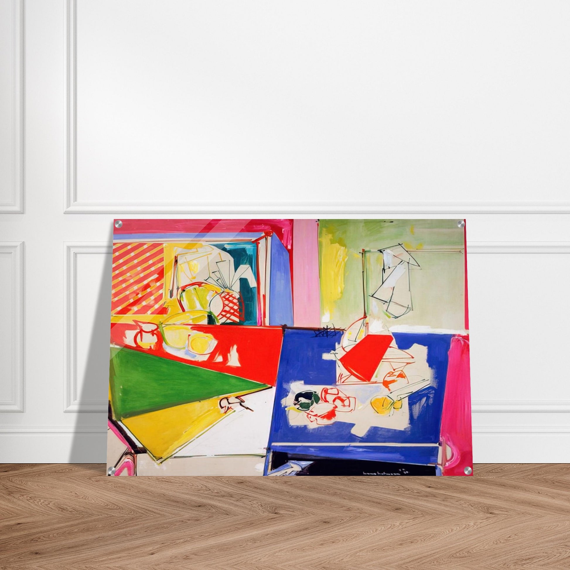 Magenta and Blue - Hans Hofmann Acrylic Print - 70x100 cm / 28x40″ inches