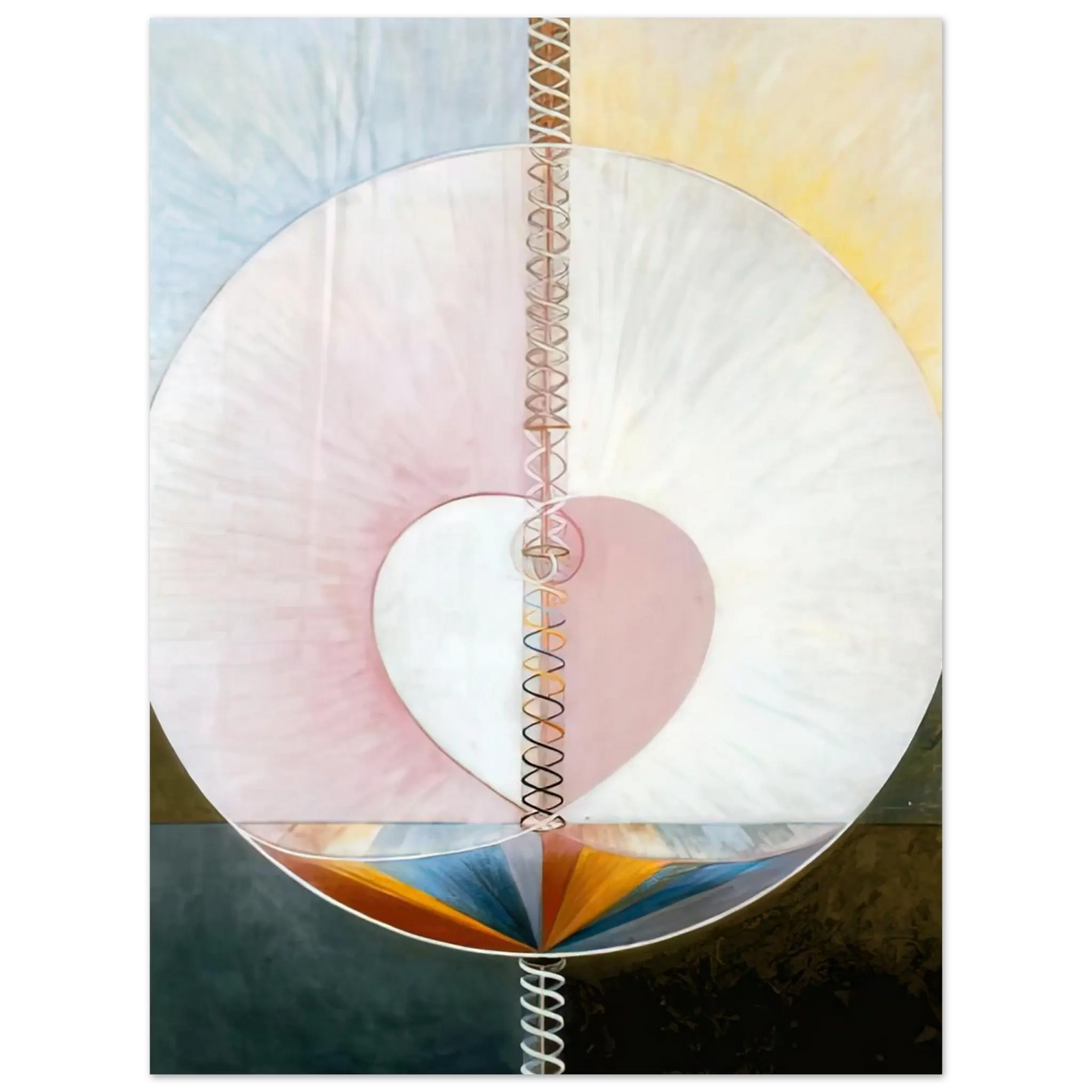 Hilma af Klint - WHAT A HUMAN BEING IS 1910 Wall art - 27x35 cm / 11x14 Inches - Fine Art Poster - -