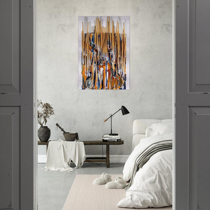 Paintbrushes  Violin - II - 1980 - Arman Brushed Aluminum Print - 70x100 cm / 28x40 inches | Arman Aluminum Print | Arman Prints