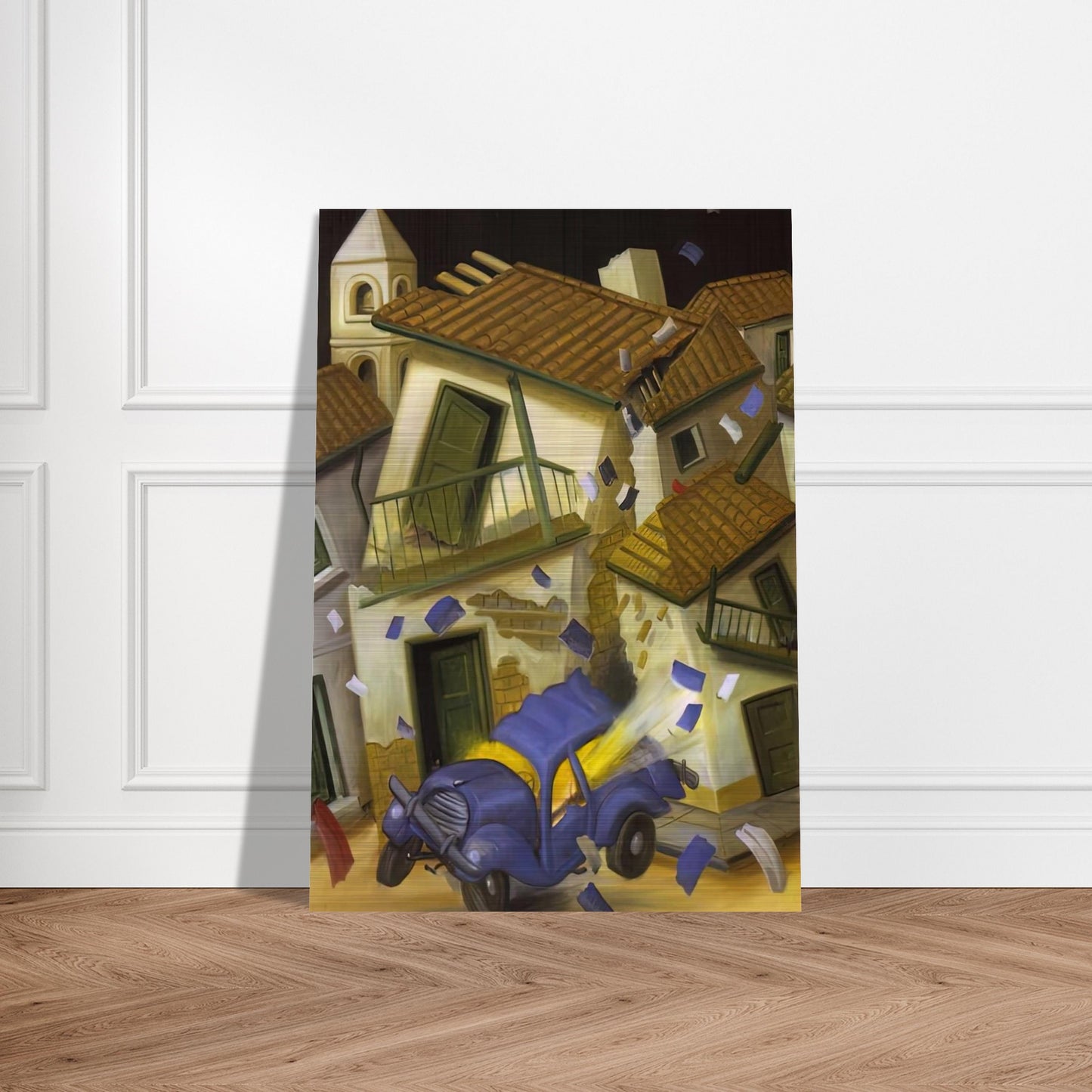 CAR BOMB - Fernando Botero Brushed Aluminum Print - 70x100 cm / 28x40 inches | Fernando Botero Aluminum Print | Fernando Botero Prints