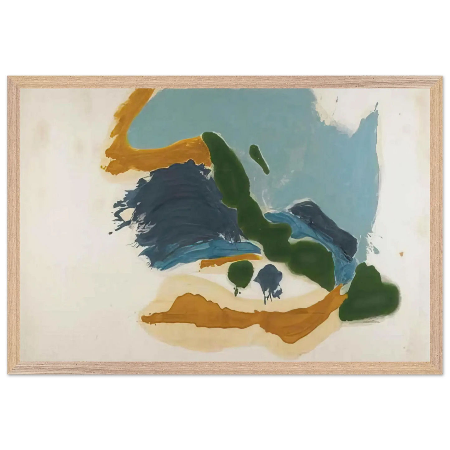 Helen Frankenthaler - Tuscany - 1963 Wall art - 45x60 cm / 18x24 Inches - Premium Wooden Framed Poster With Fine Art Paper - Wood frame