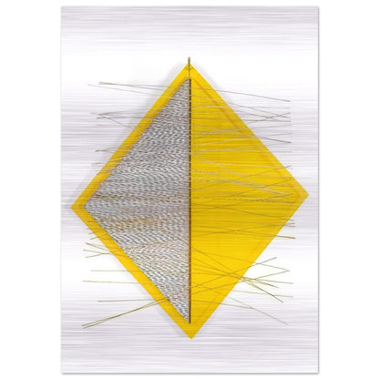 PETITE LOSANGE JAUNE - Jesus Rafael Soto Brushed Aluminum Print - 70x100 cm / 28x40 inches | Jesus Rafael Soto Aluminum Print | Jesus Rafael Soto Prints