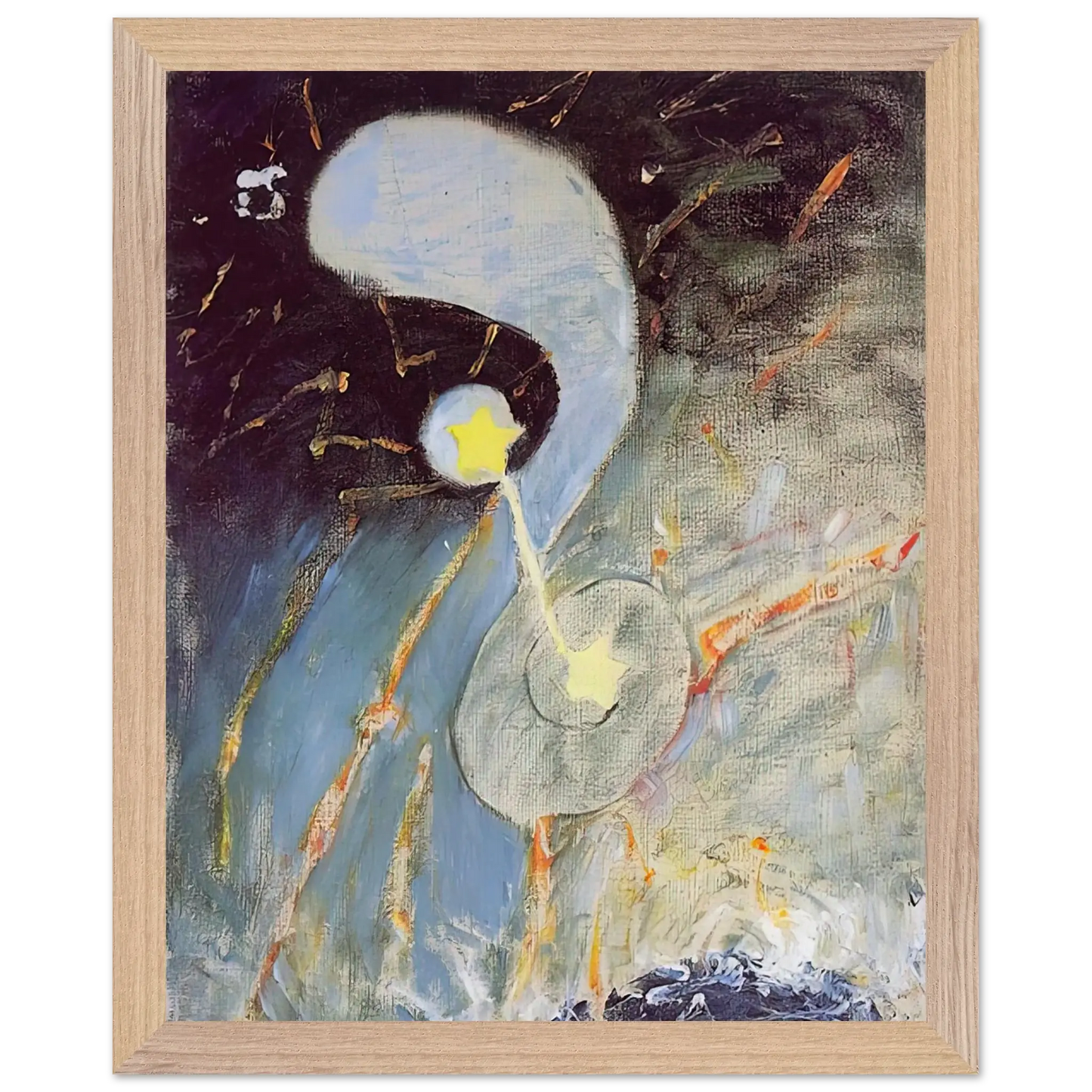 Hilma af Klint - CHAOS NR 2 1906 Wall art - 50x70 cm / 20x28 Inches - Premium Wooden Framed Poster With Fine Art Paper - Black frame