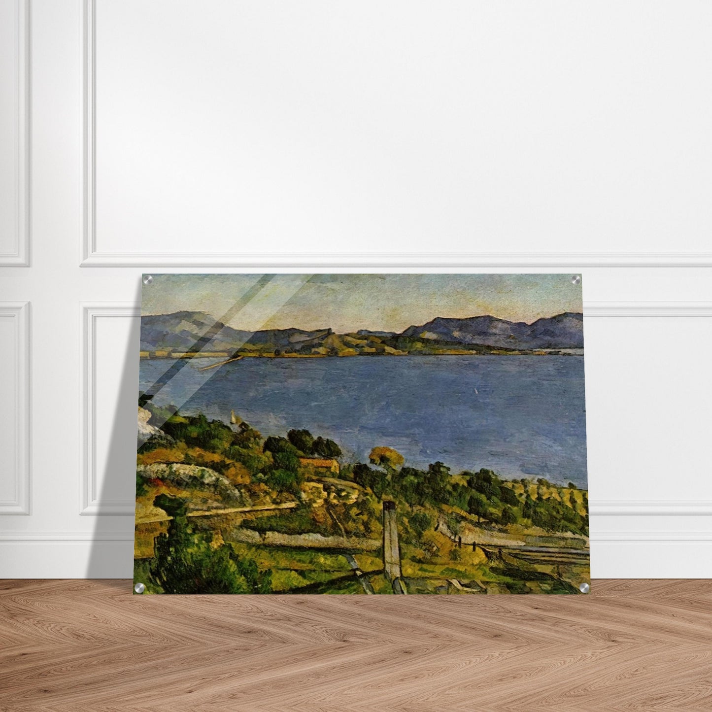 Sea at L'Estaque - Paul Cézanne Acrylic Print - 70x100 cm / 28x40″ inches | Paul Cézanne Wall Art | Paul Cézanne Prints