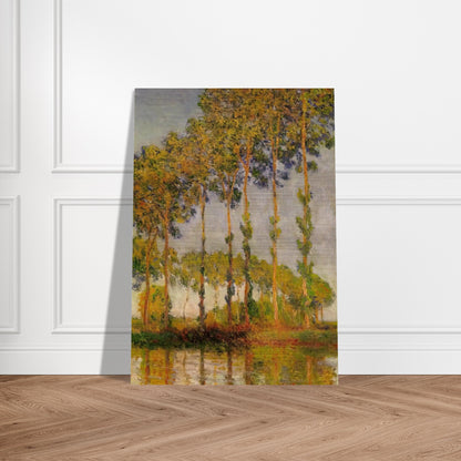 Poplars, Row in Autumn - claude monet Brushed Aluminum Print - 70x100 cm / 28x40 inches | claude monet Aluminum Print | claude monet Prints