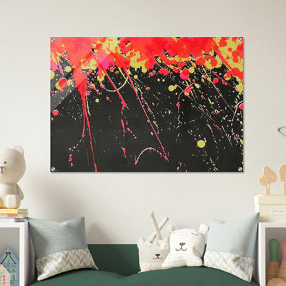 Fireworks - 1973 - Walasse Ting Acrylic Print - 70x100 cm / 28x40″ inches | Walasse Ting Wall Art | Walasse Ting Prints
