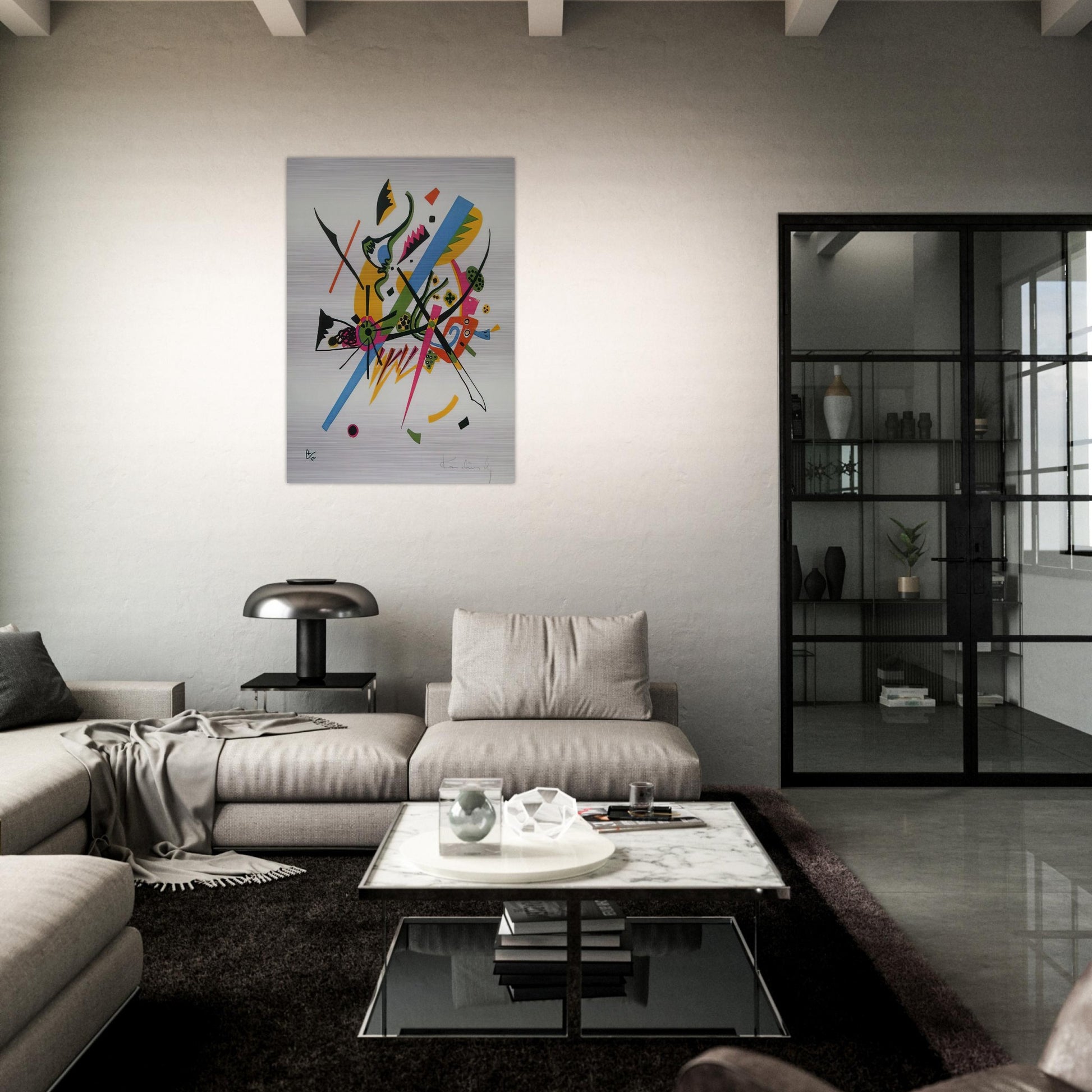 SMALL WORLDS 1922 - Wassily Kandinsky Brushed Aluminum Print - 70x100 cm / 28x40 inches | Wassily Kandinsky Aluminum Print | Wassily Kandinsky Prints