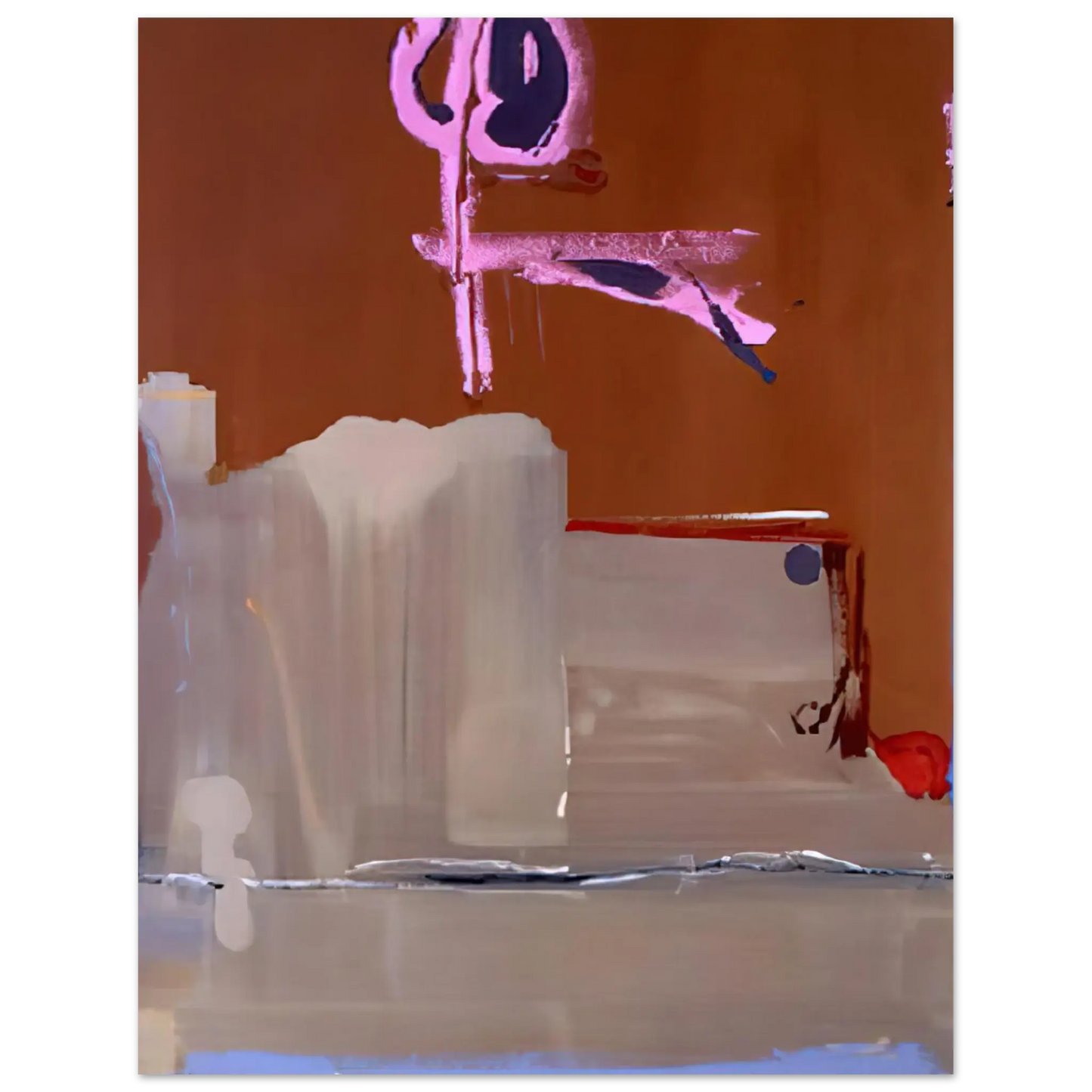Helen Frankenthaler - Captain s Watch - 1986 Wall art - 45x60 cm / 18x24 Inches - Premium Wooden Framed Poster With Fine Art Paper - White frame