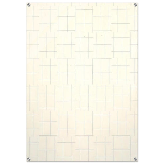 Two Warps and Wefts of Short Lines 0° 90° - 1956 - Francois Morellet Acrylic Print - 70x100 cm / 28x40″ inches | Francois Morellet Wall Art | Francois Morellet Prints