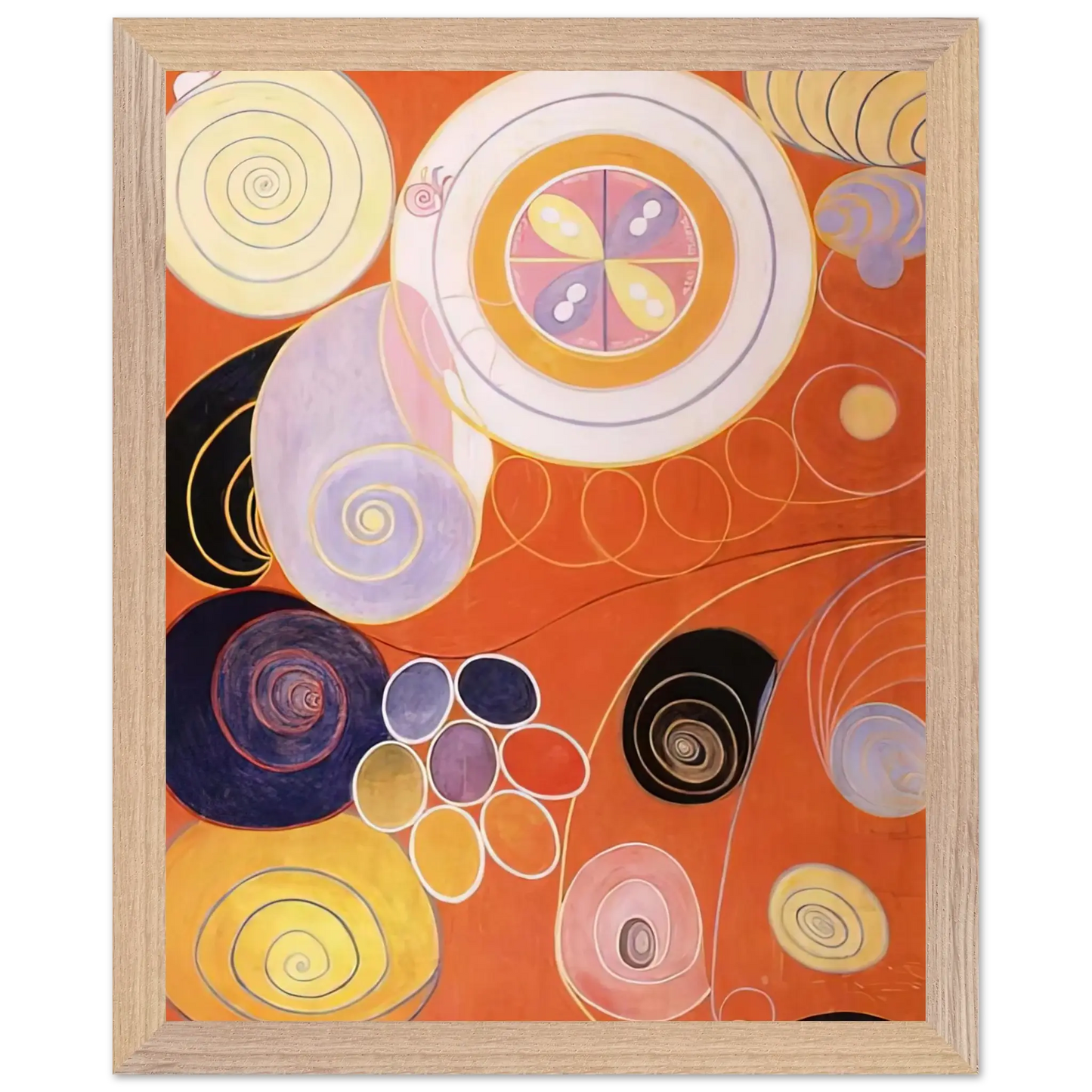 Hilma af Klint - THEY TENS MAINSTAY IV 1907 Wall art - 40x50 cm / 16x20 inches - Premium Wooden Framed Poster With Fine Art Paper - Black frame