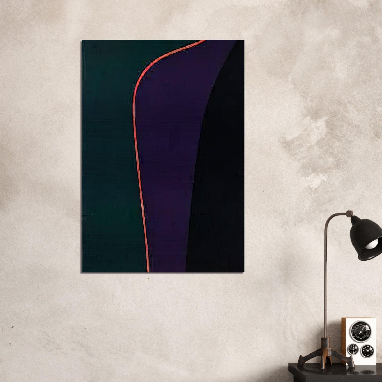 Untitled April 30 - 1977 - Lorser Feitelson Brushed Aluminum Print - 70x100 cm / 28x40 inches | Lorser Feitelson Aluminum Print | Lorser Feitelson Prints
