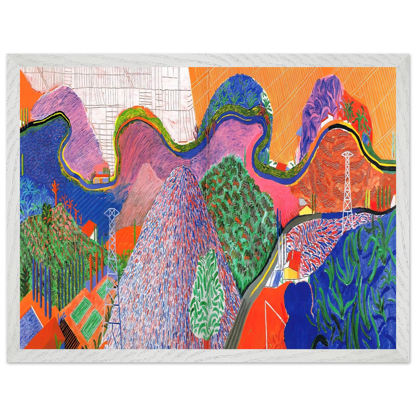David Hockney - David Hockney Wall art - 40x50 cm / 16x20 inches - Premium Wooden Framed Poster With Fine Art Paper-canvas - Black frame