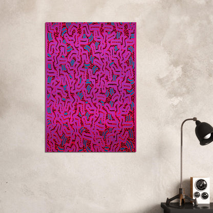 UNTITLED 1984 - Keith Haring Brushed Aluminum Print - 70x100 cm / 28x40 inches | Keith Haring Aluminum Print | Keith Haring Prints