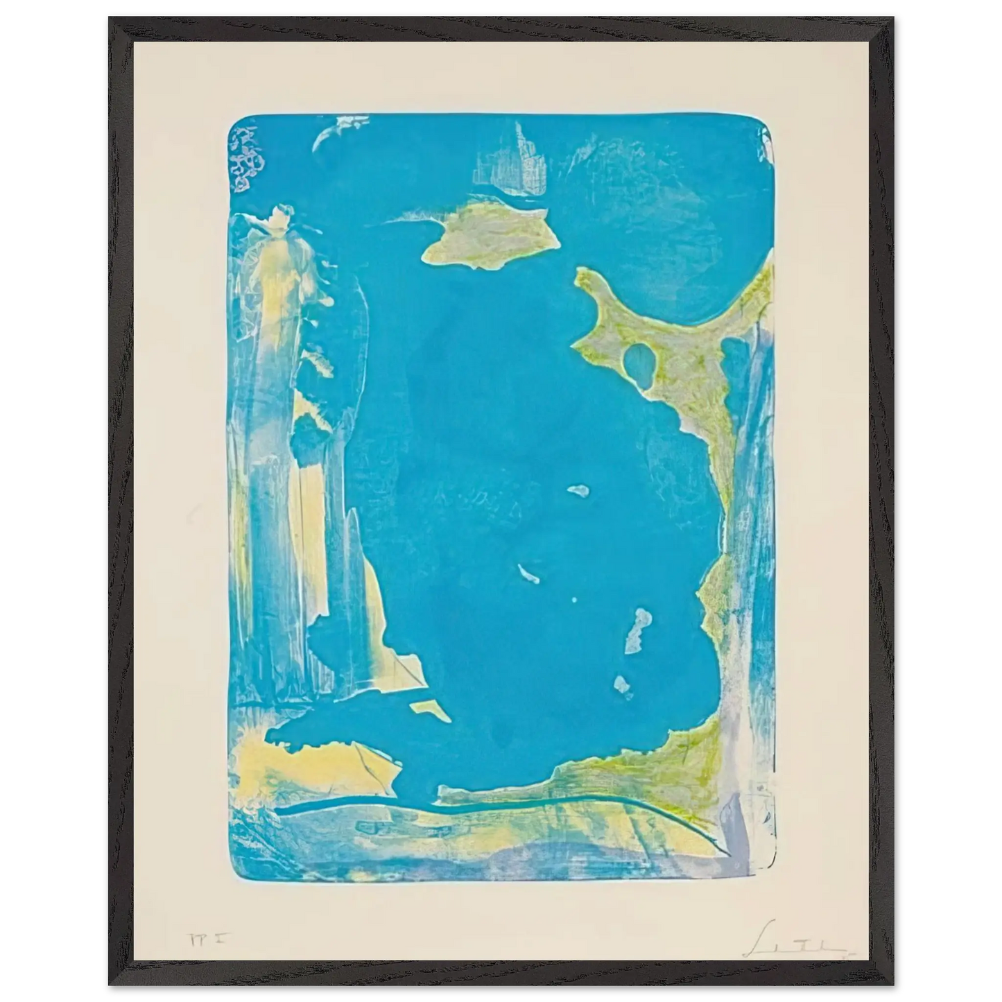 Helen Frankenthaler - Reflections IV - 1995 Wall art - 45x60 cm / 18x24 Inches - Fine Art Poster - -