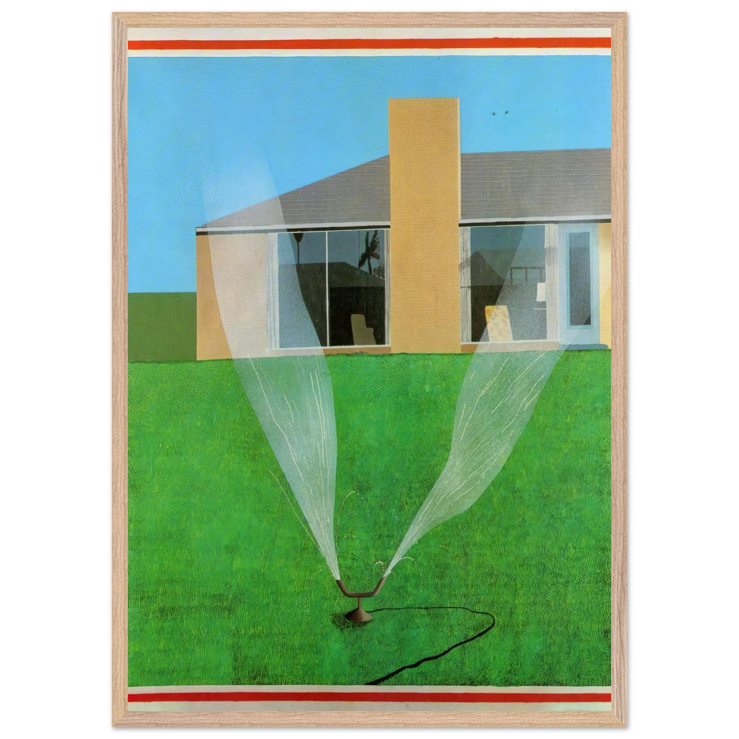 David Hockney - David Hockney Wall art - 70x70 cm / 28x28 inches - Premium Wooden Framed Poster With Fine Art Paper-canvas - Black frame
