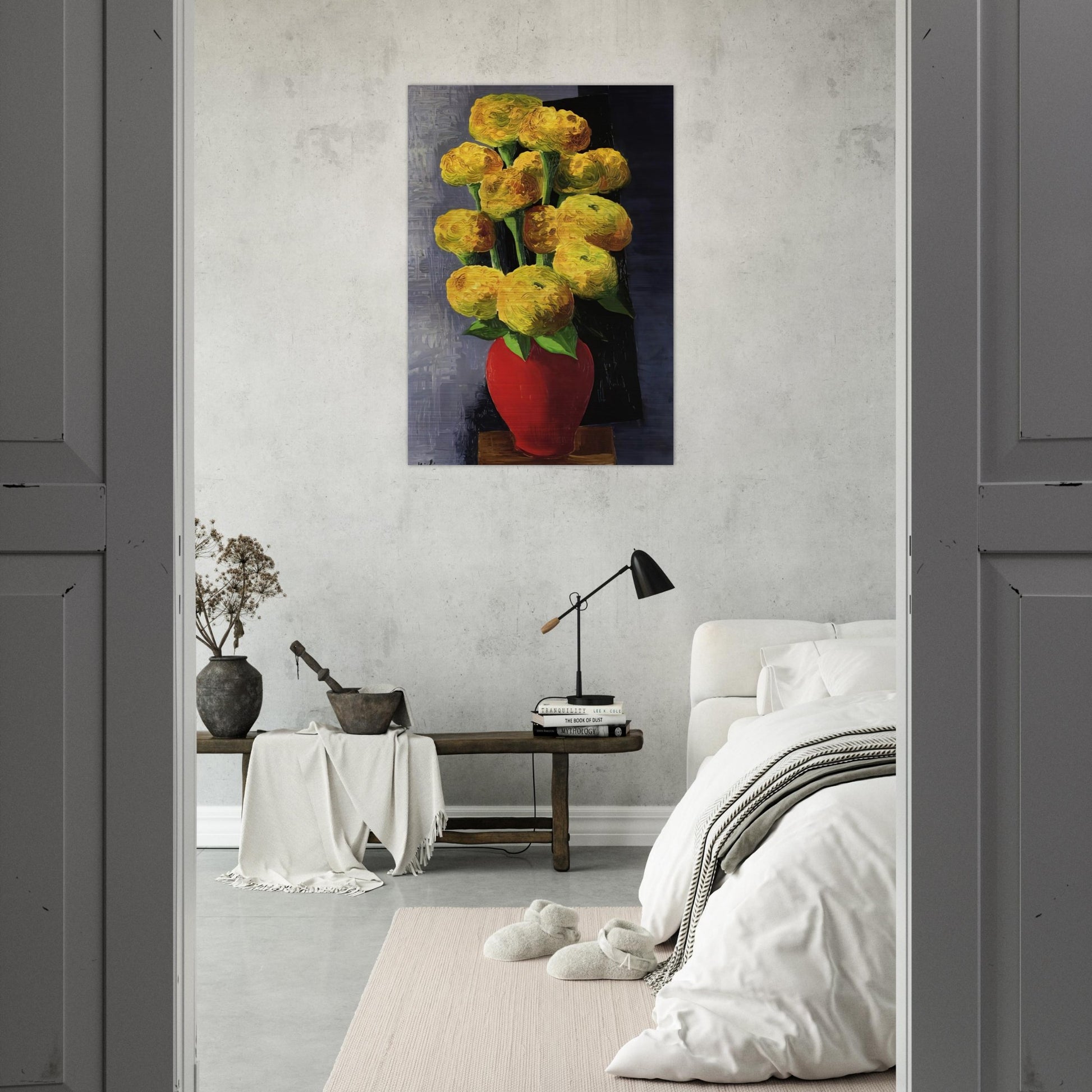 FLOWERS AND SHELLS 1919 - Moise Kisling Brushed Aluminum Print - 70x100 cm / 28x40 inches | Moise Kisling Aluminum Print | Moise Kisling Prints